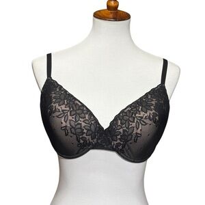 Natori underwire padded smooth & lace bra size 34F (DDD)